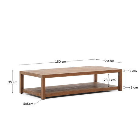 Sashi Couchtisch aus massivem Teakholz 150 x 70 cm - ZEN ZONE Furniture