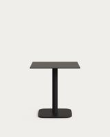Dina Outdoor-Tisch schwarz mit schwarz lackiertem Metallbein 68 x 68 x 70 cm - ZEN ZONE Furniture