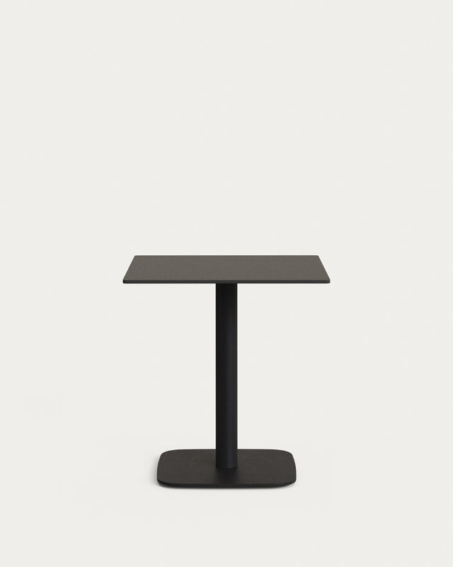Dina Outdoor-Tisch schwarz mit schwarz lackiertem Metallbein 68 x 68 x 70 cm - ZEN ZONE Furniture