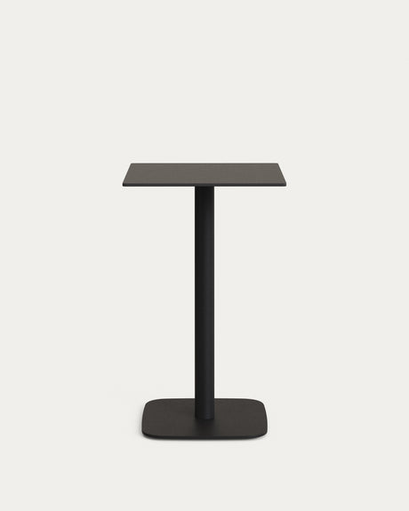 Dina Outdoor Stehtisch schwarz mit schwarz lackiertem Metallbein 60 x 60 x 96 cm - ZEN ZONE Furniture