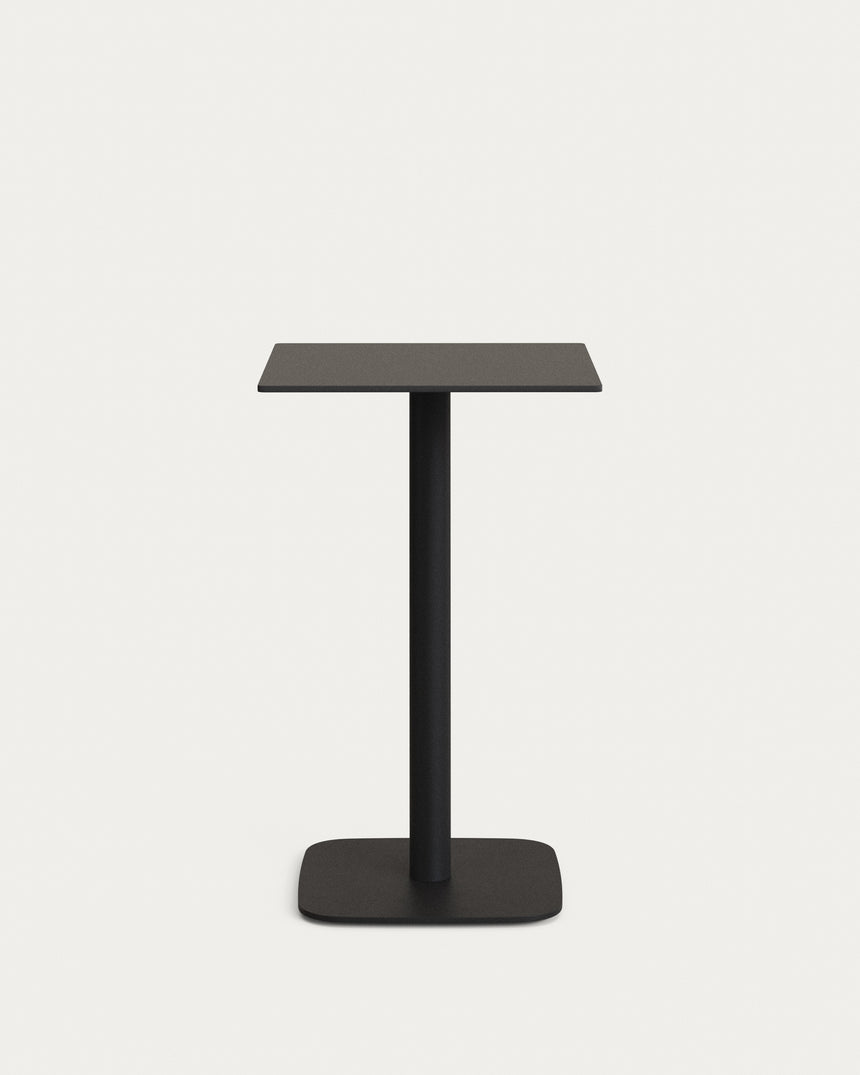 Dina Outdoor Stehtisch schwarz mit schwarz lackiertem Metallbein 60 x 60 x 96 cm - ZEN ZONE Furniture