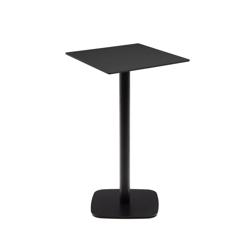 Dina Outdoor Stehtisch schwarz mit schwarz lackiertem Metallbein 60 x 60 x 96 cm - ZEN ZONE Furniture