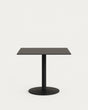 Esilda Outdoor-Tisch schwarz mit schwarz lackiertem Metallgestell 90 x 90 x 70 cm - ZEN ZONE Furniture