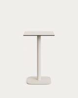 Dina Outdoor Stehtisch weiß mit weiß lackiertem Metallbein 60x60x96 cm - ZEN ZONE Furniture