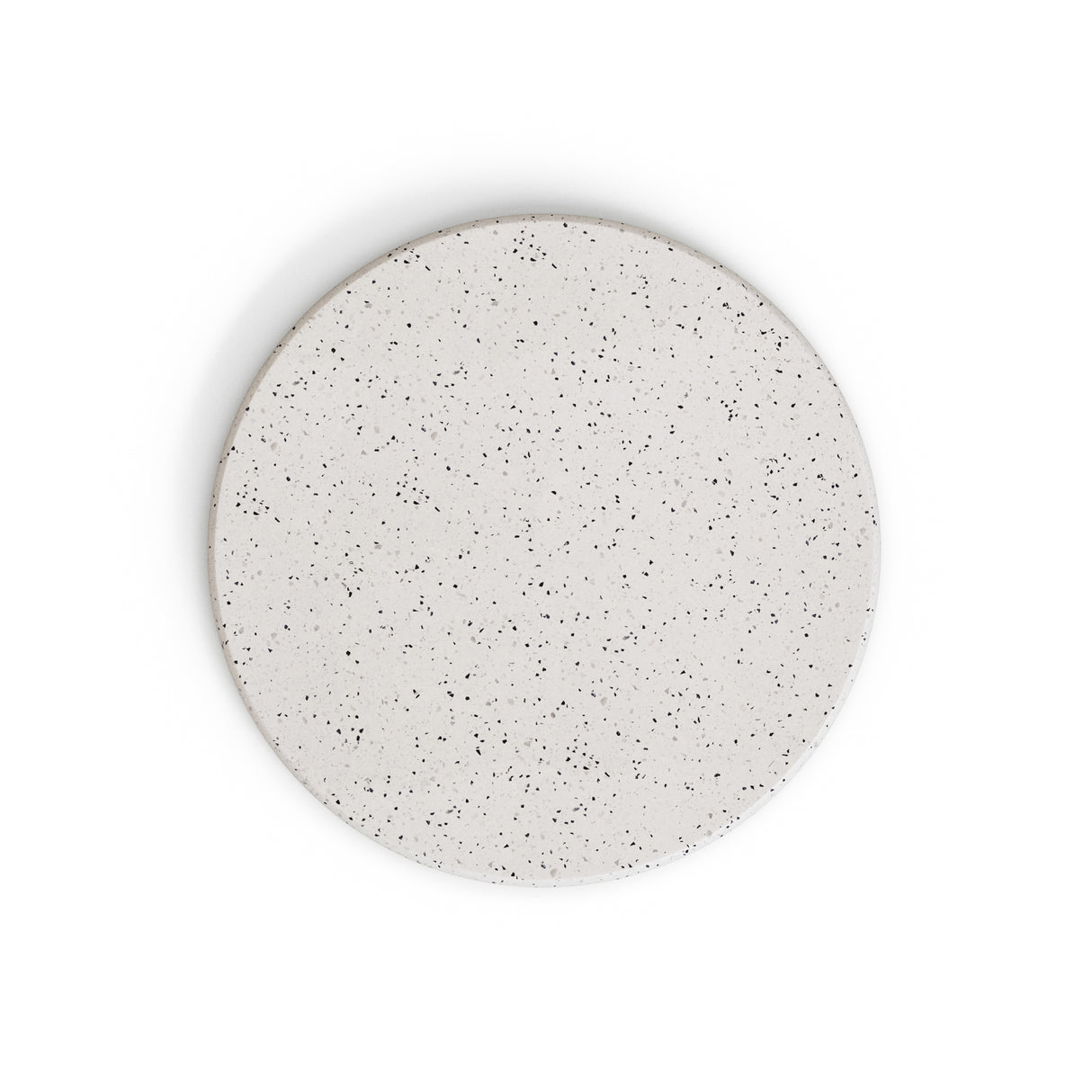 Hoher, runder Saura Bar-Tisch aus Metall mit weisser Terrazzo-platte, 96 x Ø70 cm - ZEN ZONE Furniture