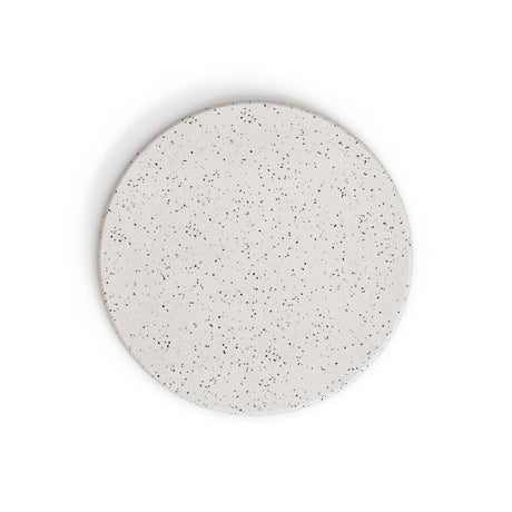 Hoher, runder Saura Bar-Tisch aus Metall mit weisser Terrazzo-platte, 96 x Ø70 cm - ZEN ZONE Furniture