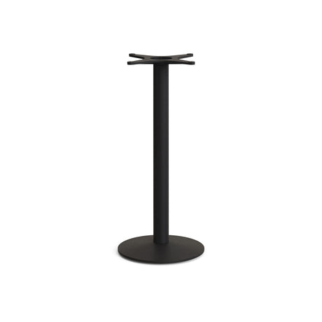 Hoher, runder Saura Bar-Tisch aus Metall mit weisser Terrazzo-platte, 96 x Ø70 cm - ZEN ZONE Furniture