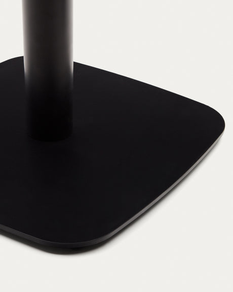 Dina runder Tisch Melamin naturfarben mit Metallbein schwarz lackiert Ø68x70cm - ZEN ZONE Furniture