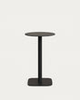 Dina hoher runder Outdoor-Tisch schwarz mit schwarz lackiertem Metallgestell Ø 60x96 cm - ZEN ZONE Furniture