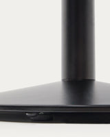 Esilda runder Stehtisch weiß mit schwarz lackiertem Metallbein Ø 60 x 96 cm - ZEN ZONE Furniture
