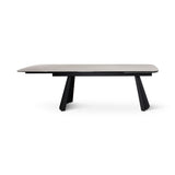 Verlängerungstisch PAYA Keramik beige, anthrazitfarbene Metallbeine 200-300 cm - ZEN ZONE Furniture
