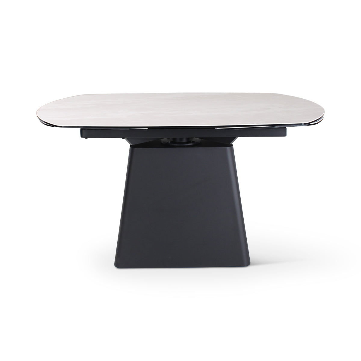 Verlängerungstisch PICO Keramik Beige, anthrazitfarbene Metallbeine 140-220 cm - ZEN ZONE Furniture