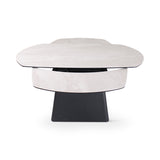 Verlängerungstisch PICO Keramik Beige, anthrazitfarbene Metallbeine 140-220 cm - ZEN ZONE Furniture