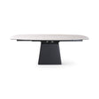 Verlängerungstisch PICO Keramik Beige, anthrazitfarbene Metallbeine 140-220 cm - ZEN ZONE Furniture