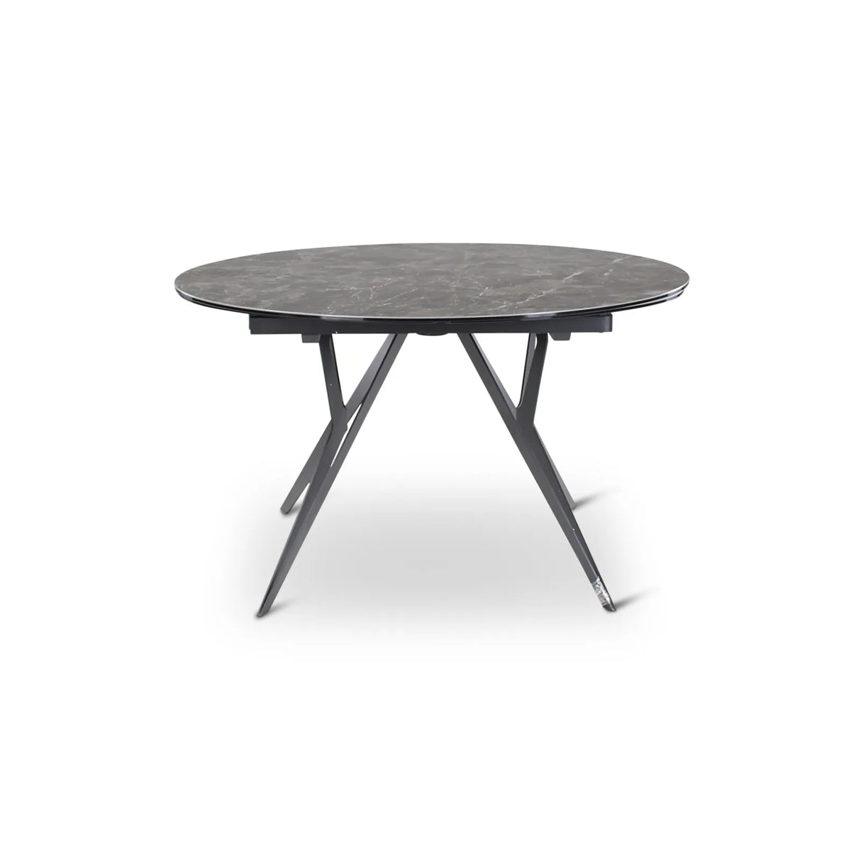 Ausziehbarer Tisch BOLETA Keramik Stein, anthrazit Metallbeine 130-200 cm - ZEN ZONE Furniture