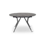 Ausziehbarer Tisch BOLETA Keramik Stein, anthrazit Metallbeine 130-200 cm - ZEN ZONE Furniture