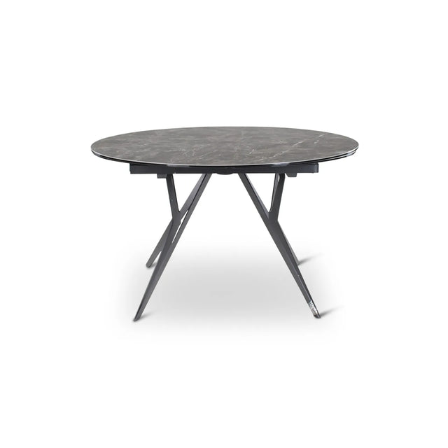 Ausziehbarer Tisch BOLETA Keramik Stein, anthrazit Metallbeine 130-200 cm - ZEN ZONE Furniture