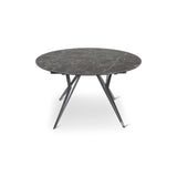 Ausziehbarer Tisch BOLETA Keramik Stein, anthrazit Metallbeine 130-200 cm - ZEN ZONE Furniture