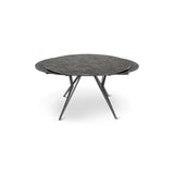 Ausziehbarer Tisch BOLETA Keramik Stein, anthrazit Metallbeine 130-200 cm - ZEN ZONE Furniture