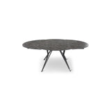Ausziehbarer Tisch BOLETA Keramik Stein, anthrazit Metallbeine 130-200 cm - ZEN ZONE Furniture