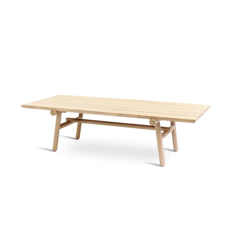 Garten Couchtisch Kuro aus Teakholz in beige, 140x61x38 cm - ZEN ZONE Furniture