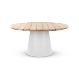 Gartentisch Apollo aus Teakholz und Aluminium in beige, 150x150x75 cm - ZEN ZONE Furniture