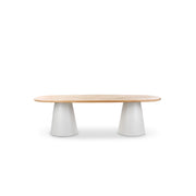 Gartentisch Pipa aus Teakholz in beige, 120x260x75 cm - ZEN ZONE Furniture