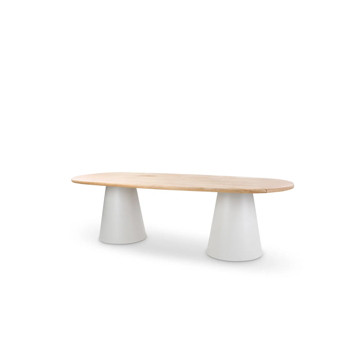 Gartentisch Pipa aus Teakholz in beige, 120x260x75 cm - ZEN ZONE Furniture