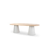 Gartentisch Pipa aus Teakholz in beige, 120x260x75 cm - ZEN ZONE Furniture