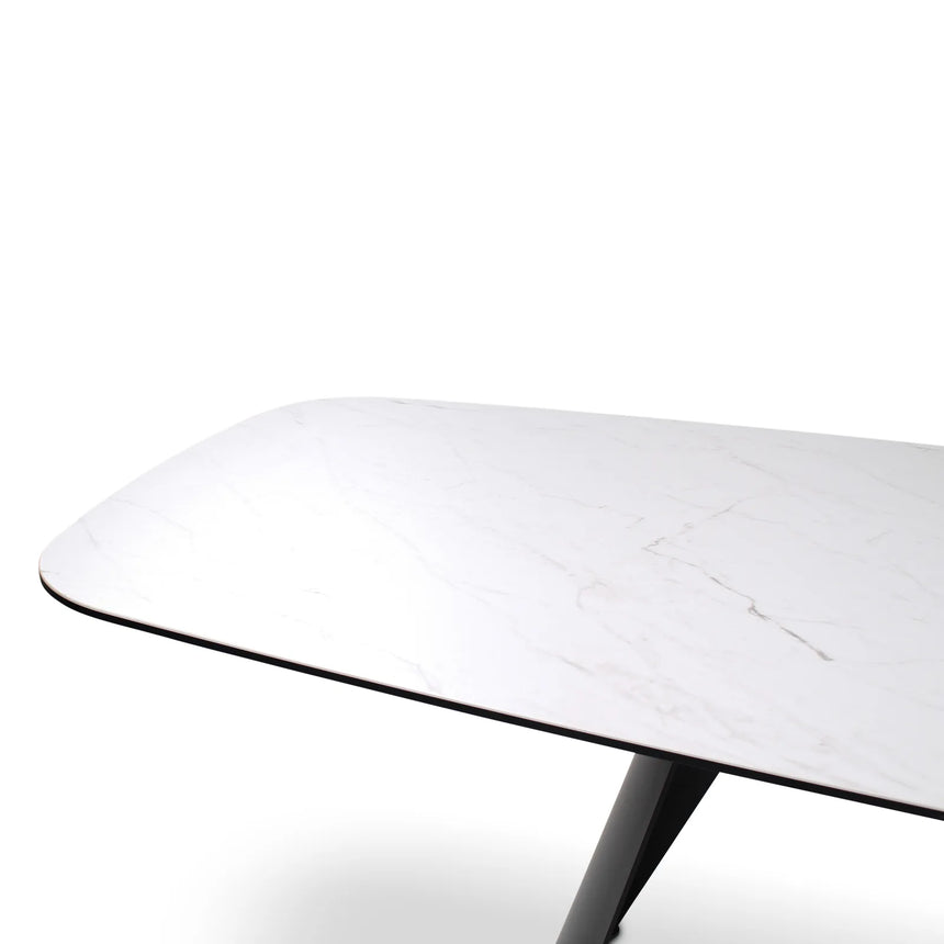 Couchtisch Tibet aus Keramikmarmor in hellgrau, 300x120x76 cm - ZEN ZONE Furniture