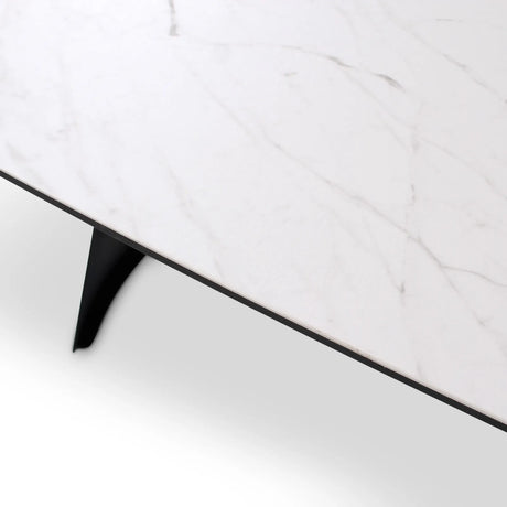 Couchtisch Tibet aus Keramikmarmor in hellgrau, 300x120x76 cm - ZEN ZONE Furniture