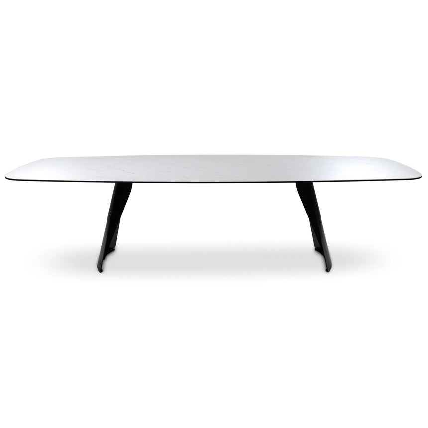Couchtisch Tibet aus Keramikmarmor in hellgrau, 300x120x76 cm - ZEN ZONE Furniture