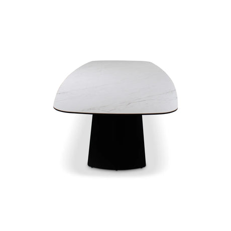 Couchtisch Tibet aus Keramikmarmor in hellgrau, 300x120x76 cm - ZEN ZONE Furniture