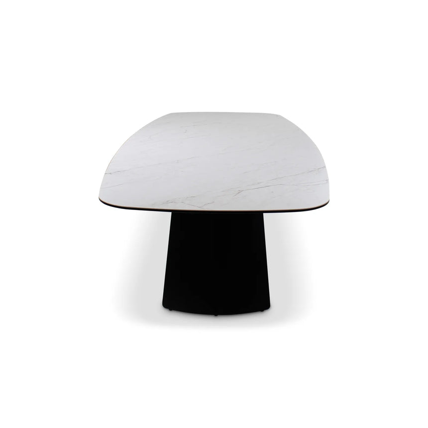 Couchtisch Tibet aus Keramikmarmor in hellgrau, 300x120x76 cm - ZEN ZONE Furniture