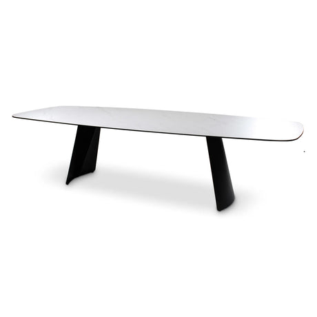 Couchtisch Tibet aus Keramikmarmor in hellgrau, 300x120x76 cm - ZEN ZONE Furniture