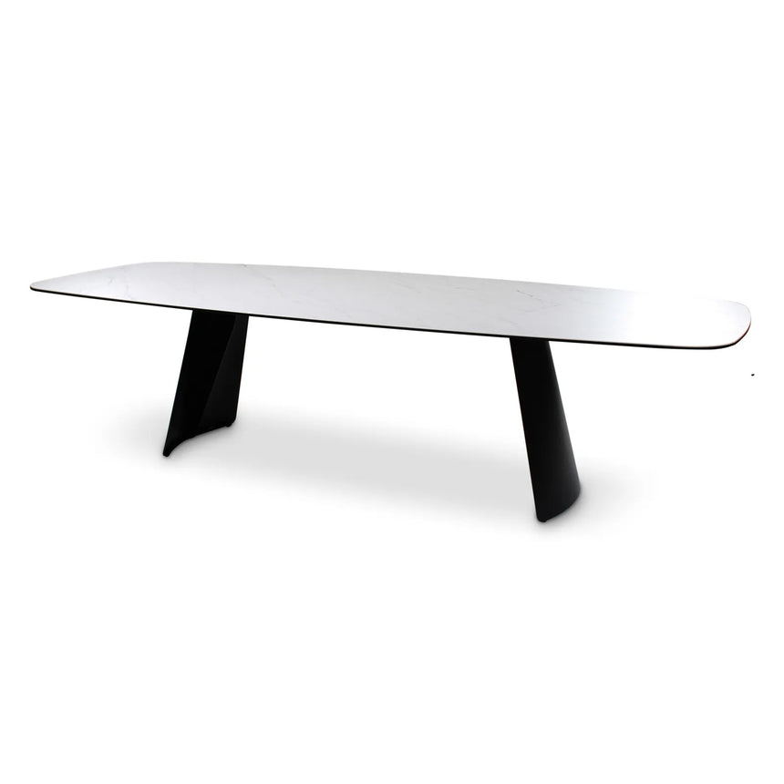 Couchtisch Tibet aus Keramikmarmor in hellgrau, 300x120x76 cm - ZEN ZONE Furniture