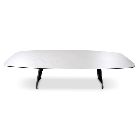 Couchtisch Tibet aus Keramikmarmor in hellgrau, 300x120x76 cm - ZEN ZONE Furniture