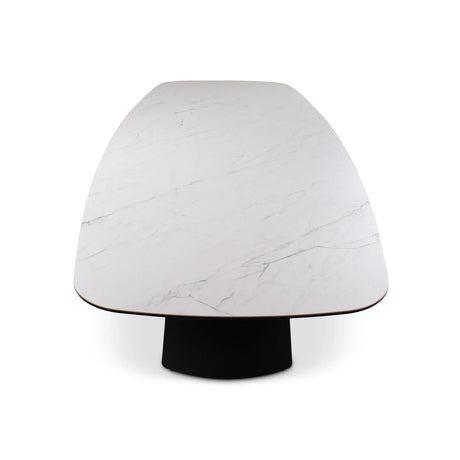 Couchtisch Tibet aus Keramikmarmor in hellgrau, 300x120x76 cm - ZEN ZONE Furniture