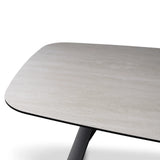 Esstisch Tibet aus Keramiktravertin in hellgrau, 300x120x76 cm - ZEN ZONE Furniture