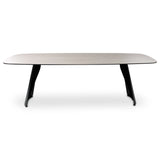 Esstisch Tibet aus Keramiktravertin in hellgrau, 300x120x76 cm - ZEN ZONE Furniture