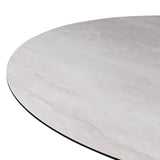 Esstisch Tino aus Keramik in hellgrau, 150x150x76 cm - ZEN ZONE Furniture