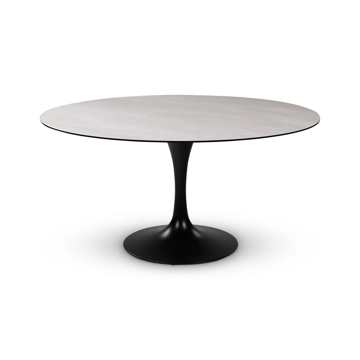 Esstisch Tino aus Keramik in hellgrau, 150x150x76 cm - ZEN ZONE Furniture