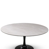 Esstisch Tino aus Keramik in hellgrau, 150x150x76 cm - ZEN ZONE Furniture