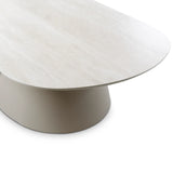 Gartentisch Mikos aus Aluminium steinfarbend, 130x70x38 cm - ZEN ZONE Furniture