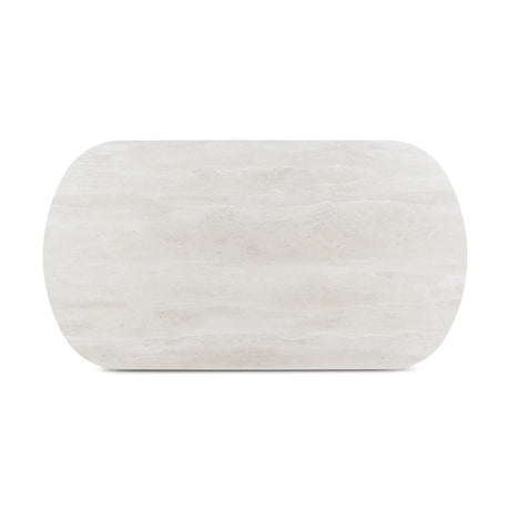 Gartentisch Mikos aus Aluminium steinfarbend, 130x70x38 cm - ZEN ZONE Furniture