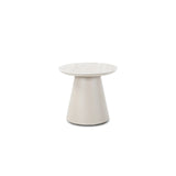 Garten Beistelltisch Mikos aus Aluminium steinfarbend, 55x55x50 cm - ZEN ZONE Furniture
