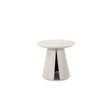 Garten Beistelltisch Mikos aus Aluminium steinfarbend, 55x55x50 cm - ZEN ZONE Furniture