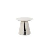 Garten Beistelltisch Mikos aus Aluminium steinfarbend, 55x55x50 cm - ZEN ZONE Furniture