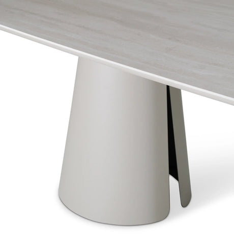 Gartentisch Clocks aus Aluminium steinfarbend, 240x110x76 cm - ZEN ZONE Furniture