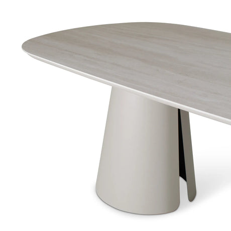 Gartentisch Clocks aus Aluminium steinfarbend, 240x110x76 cm - ZEN ZONE Furniture